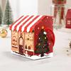 10PCS House Shape Christmas Package Box Cartoon Wrapping Box Candy Packaging Boxes  Christmas Party