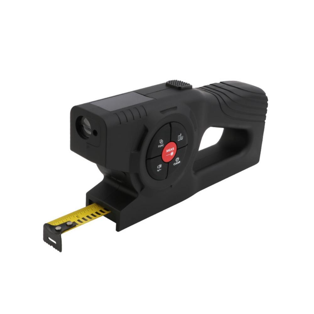Retractable Digital Tape Measure Rechargeable Laser Rangefinder Laser Tape Measure  Construction T50m чёрный