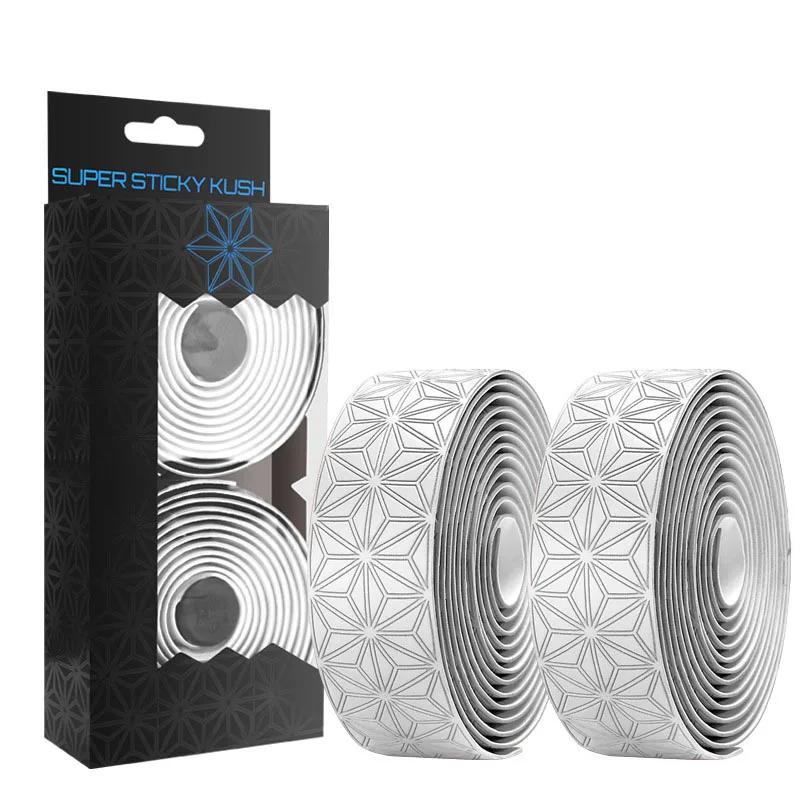 Road Bike Handlebar Bar Tape Anti-Slip Shock Handle Bar Tape with PU Anti-Vibration Wrap Cycling Bicycle Handlebar Durable Tape Tape-White