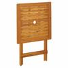 vidaXL Klappbarer Gartentisch 60x60x75 cm Massivholz Akazie