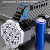 Portable Flashlight Camping High Brightness Multiple Lighting Modes Long Beam Distance Ergonomic Handle with Side Light Waterproof Hunting Emergency