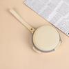 Foldable Round Sunglasses Storage Case Retro Fashion Beige Eyeglasses Pouch Eva Folding Glasses Case Portable Storage Bag
