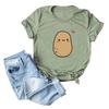 Fashion Womens  Short Sleeve Potato Sack Plus Size Cotton Casual Top