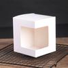 WTEMPO 10PCS Transparent Window Mug Boxes Mugs Gift Boxes Mugs White Paper Packaging Boxes Birthday Wedding Creative DIY Graffitable Gift Boxes