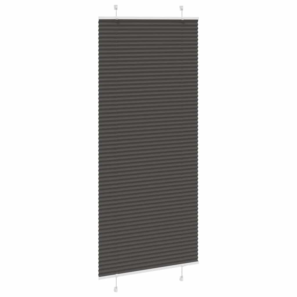 Black Pleated Blind 95X200 Cm Fabric Width 94.4 Cm