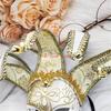 Masked Ball Full Face Mask With Bells Vintage Mask for Men Women Halloween Cosplay Masked Ball Proms Parties