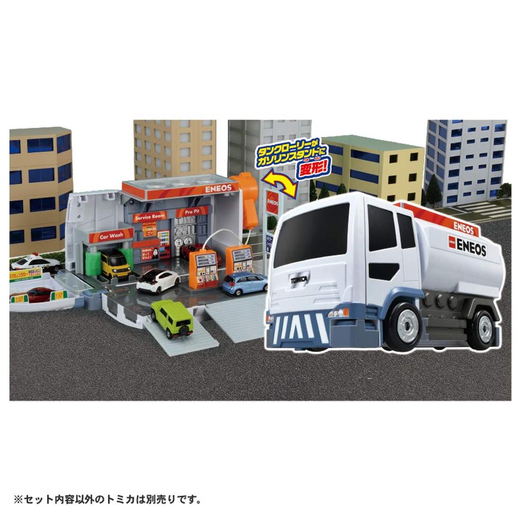 Tomica Burutto Work Deformed Gas Station ENEOS Special Refueling! (with Tomica)
