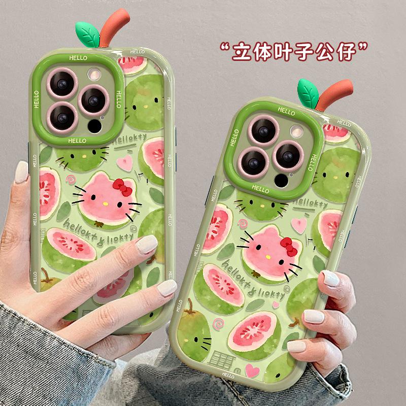 Guava cat is suitable for Apple 16promax mobile phone case iphone13 cartoon 15 niche 14 cute 17 anti-drop