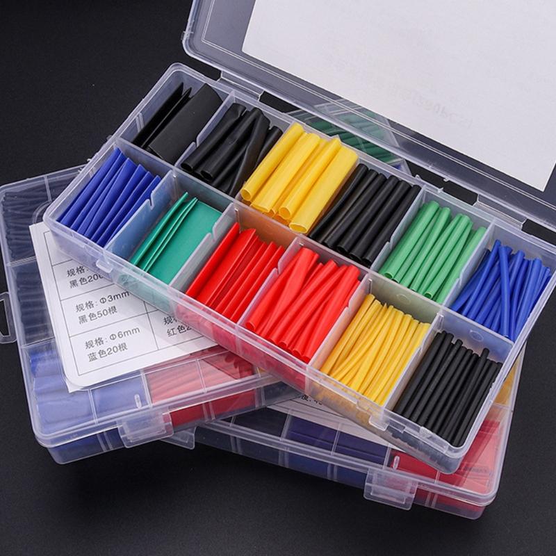 530/800Pcs Heat Shrink Tube Set Insulation Sleeving Wire Shrink Wrap for Wire Repairs Soldering Automotive Wiring