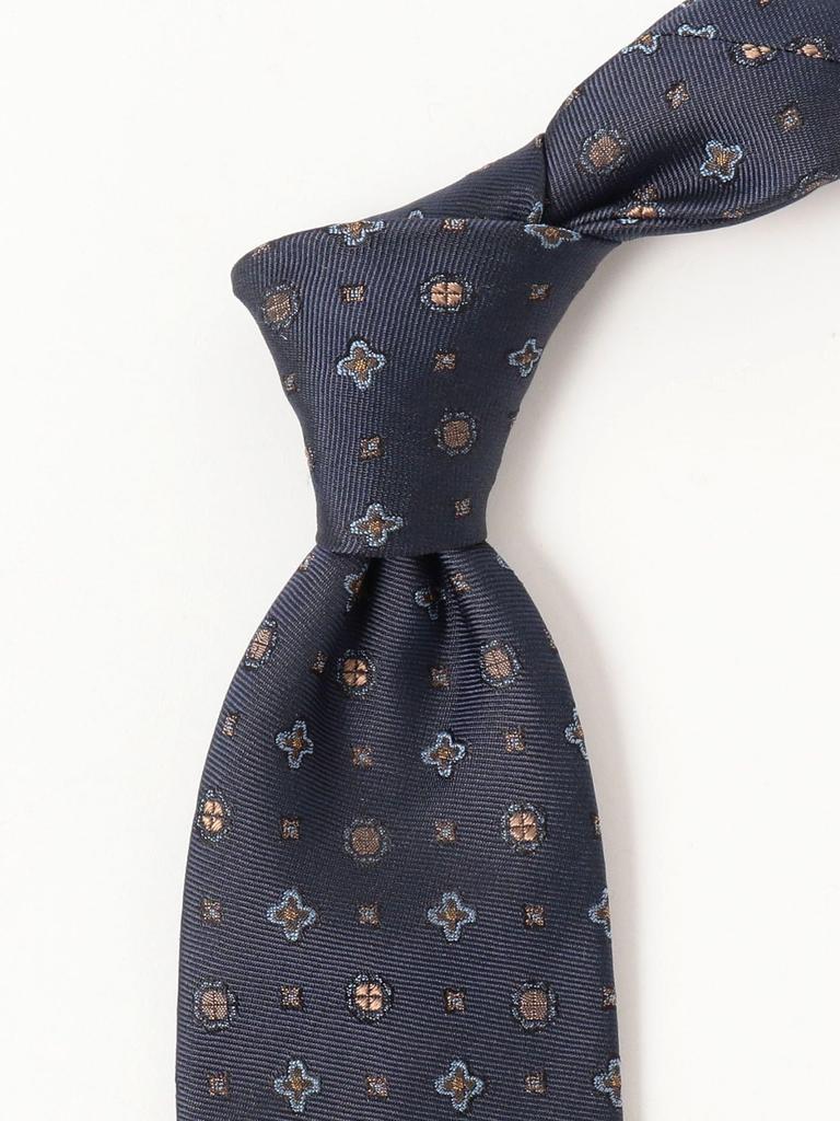 [BEAMS F] JOHN COMFORT Silk Tie, Small Pattern, Men's, NAVY FREE