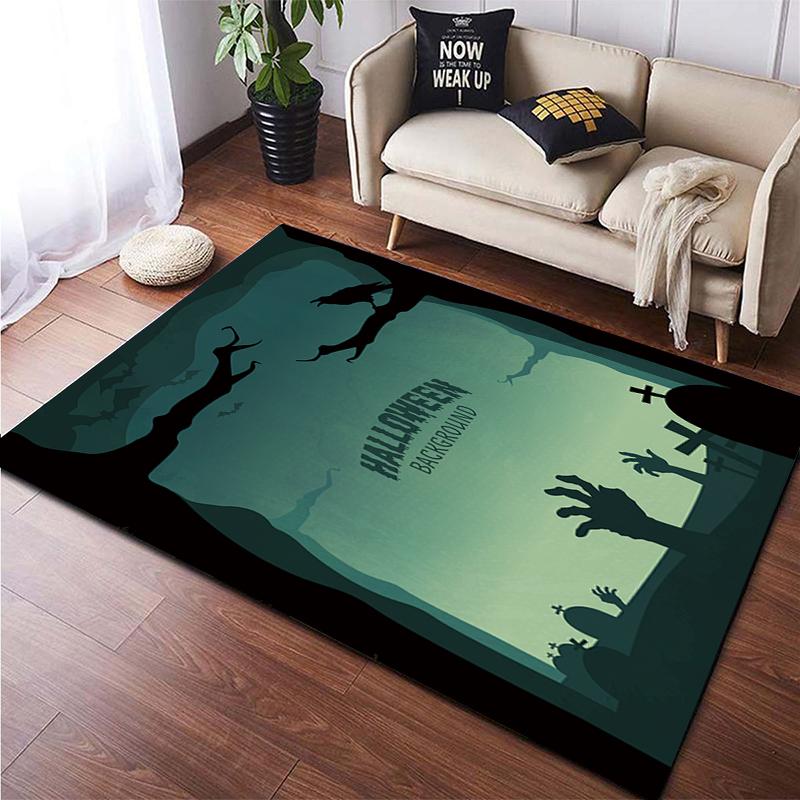 Halloween New Year Gift HD Printing Area Carpet, Living Room Sofa Decorative Carpet, Anti-skid Mat, Alfombras Direct Shipment