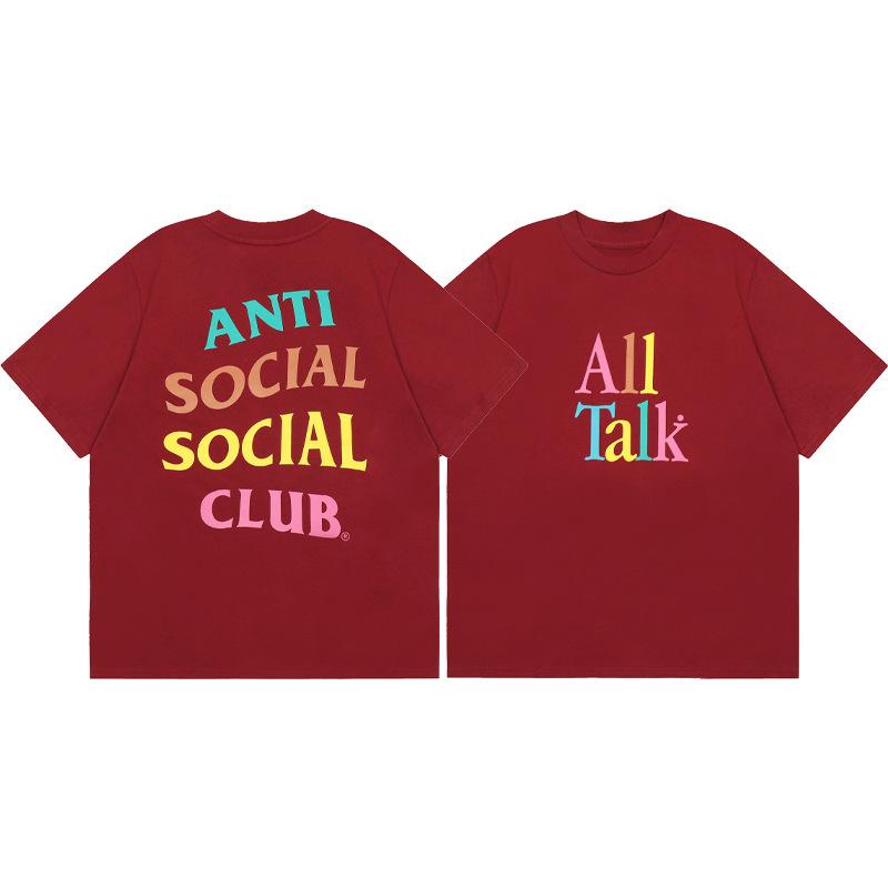 Difference Market Currency ASSC CLUB Hiroshi Fujiwara Lightning Series Printed Men's and Women's Loose Casual Short Sleeve T-Shirt