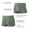 Langsha Men's 10A Antibacterial Cotton Boxer Briefs with Mulberry Silk Crotch, 4-Pack