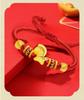 Gold 999 Zodiac Horse Charm Bracelet with Red Rope - Birth Year Gift for Girlfriend