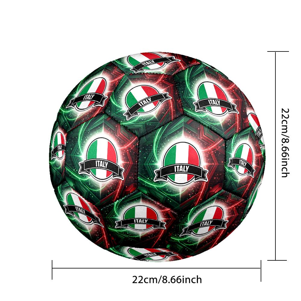 Italien Fußball Aufdruck Größe 5 Fußball Ball Verschleißfest Standard Erwachsenen Trainingsfußball Fan Geschenk für Indoor Outdoor Spiel Sport