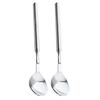 2pcs Telescopic Stainless Steel Cutlery Set Expandable Forks Spoons Accessories for For Grilling Roasting And Serving