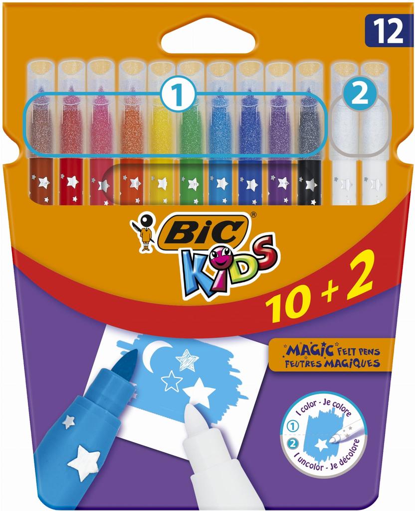Bic Kids Magic Pens 10 Markers + 2 Erasers