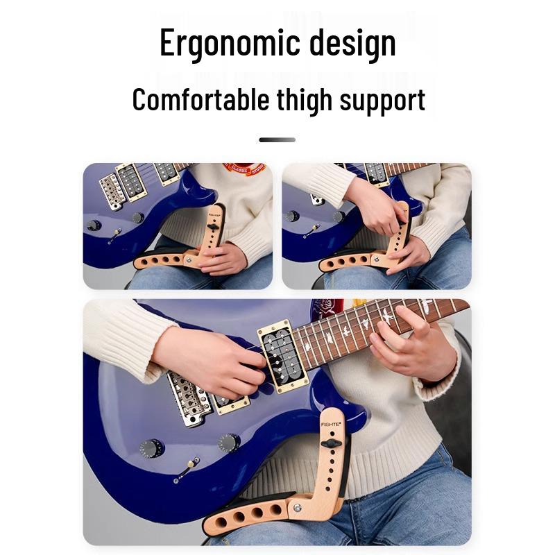Supporto per Gamba per Chitarra Elettrica e Basso Ergonomico Staffa Regolabile