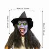 Kreativní Halloweenská čarodějnická maska Prodyšná maska na celou hlavu Halloweenská cosplay maska Strašidelný design Oblečte si čarodějnickou masku s kloboukem