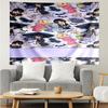 Wednesday Print Tapestry, Backdrop, Easy Setup, Ideal for Bedroom, Office & Living Room, with Aesthetic Wall Hanging Decor.