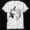Yin Yang Fisch Koi Fisch Grafik T-Shirts Geschenk für Damen Herren Unisex Oberteil Baumwolle T-Shirt Vintage Musik Bester Film Kurzarm