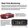 Solar Tire Pressure Detector Car Wireless Tire Pressure Monitor Monitoring System Waterproof with 4
