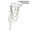 Hip Hop Trendy Imitation Pearl Tassel Chain Brooches for Men Women Waist-shaping Fixed Pin Accessory Multi-functional Jewelry