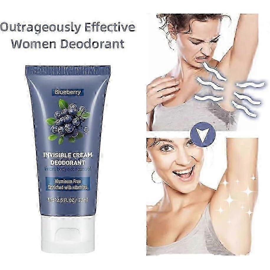 High Quality Deodorant Cream for Women, Invisible Cream Deodorant 72 Hours Odor Control, Fruit Scents Women Whole Body Deodorant, Entir Body Odor Cont