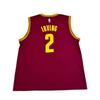 adidas X NBA Collaboration Cavaliers Kyrie 2 REP Print Round Neck Pullover Comfortable Basketball Jersey Unisex Jersey Burgundy 7818A-327-AEB1515