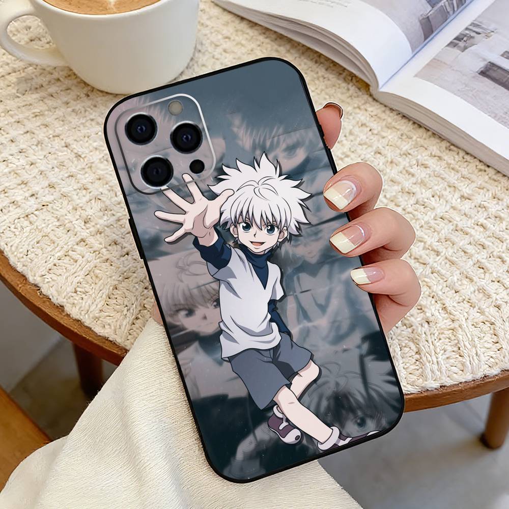 Killua HXH-h  X Hunter Phone Case For iPhone 17,16,15,14,13,12,11 Plus,Pro Max,XS,Soft Silicone Black Cover