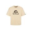 Evisu Fingerprint Pattern Logo Embroidered T-Shirt Men Tops Beige 2ESGNM1TS584BZ