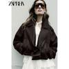 Zaprha 2025 Autumn New British Style Double Breasted Lapel Double Placket Short Trench Coat Outerwear 3046259