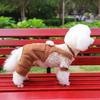 Winter Thickened Sherpa Overalls for Small Pets Dog Cat Double-Layered Thermal Coat with Bear Pocket Puppy Clothes