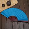 Folding Fan Smooth Opening Solid Color Decorative Bamboo Frame 10 Inches Chinese Style Handheld DIY Blank Fan Home Decor