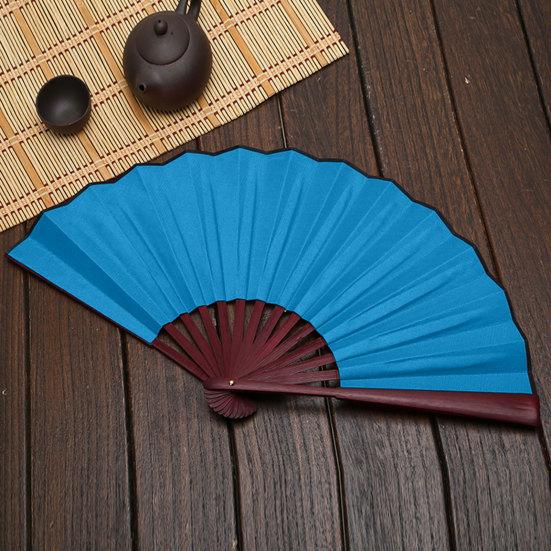 Folding Fan Smooth Opening Solid Color Decorative Bamboo Frame 10 Inches Chinese Style Handheld DIY Blank Fan Home Decor