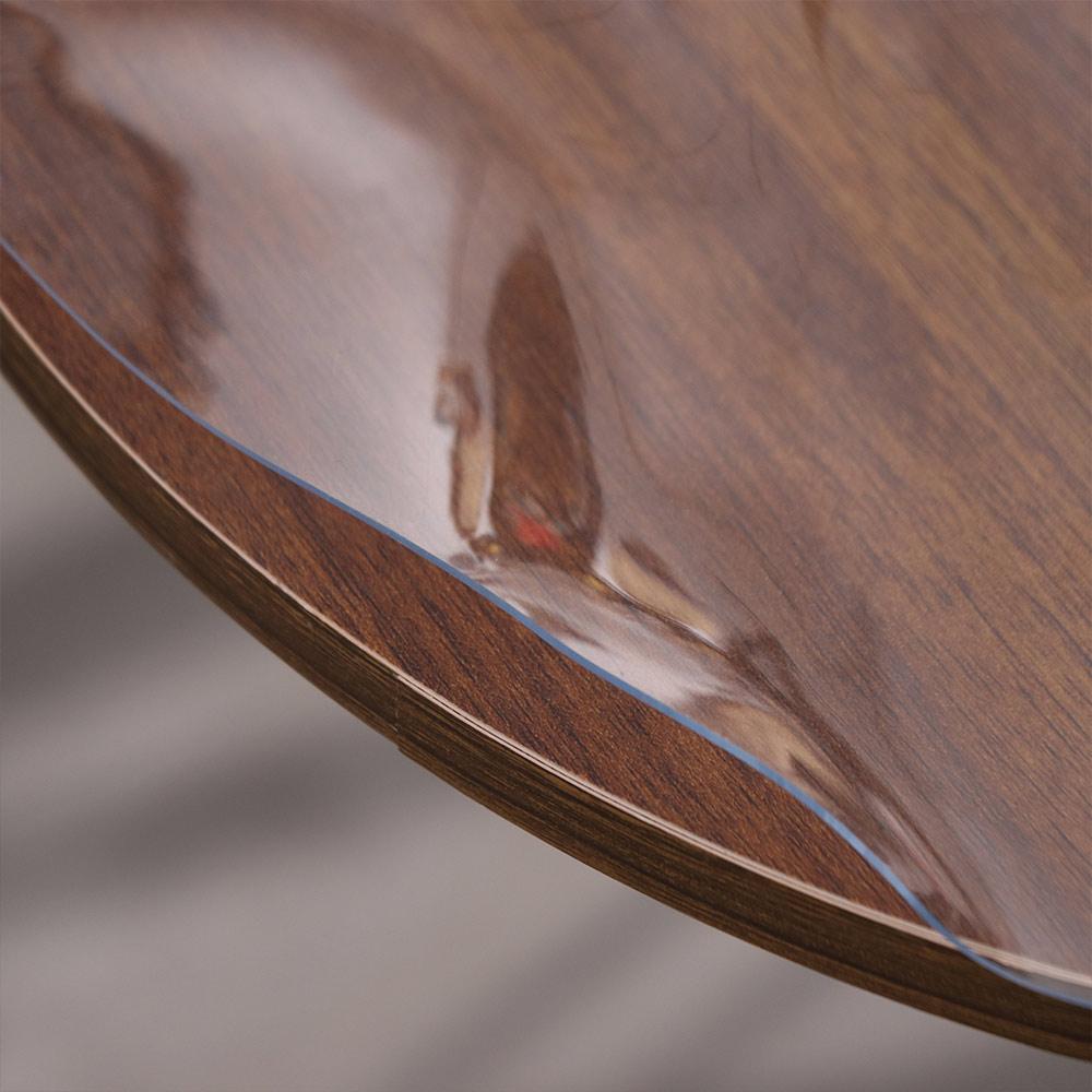 PVC Table Cover Soft Glass Table Pad Dining Table Round Transparent Tablecloth  Household