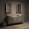 5 Piece Bathroom Cabinet Set Concrete Grey Wood Based Material