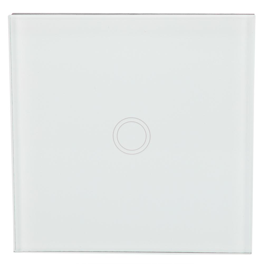 1-fach gehärtetes Glaspanel Smart Touch Schalter mit drahtloser Fernbedienung  (Weiß)