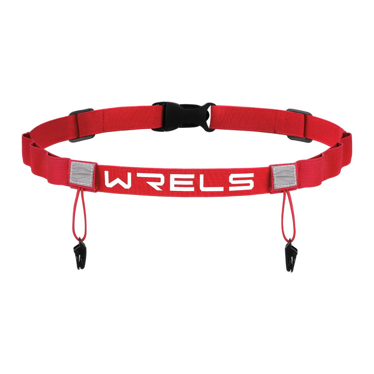 WRELS Outdoor Sports Running Bib Holder Race Belt Runner Bib Strap Race Number Belt Unisex Triathlon Marathon Race Number Belt красный