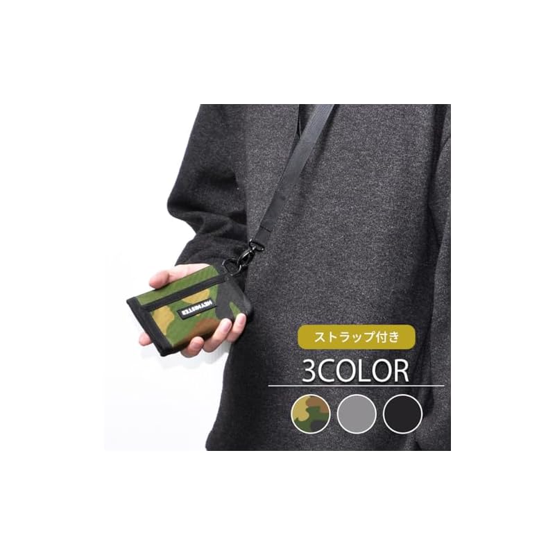 [Goods Land] 3 Colors Small Wallet Mini Wallet with Strap Card Case for Kids Boys Neck Strap GD-HIMOWLT-GY