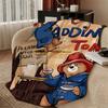 Cartoon P-Paddington Bear-R Throw Warm Soft Flannel Blanket, Multi-use for Sofa Bed Camping Travel Nap