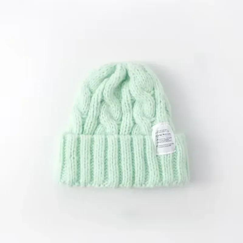 New Women's Winter Hat Beanie Hats For Women Knit Cap Fashion Warm Wool Couple Cap Bonnet Woman Winter Twist Female Bonnet