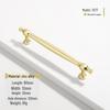 French Modern Gold Zinc Alloy Cabinet Handle