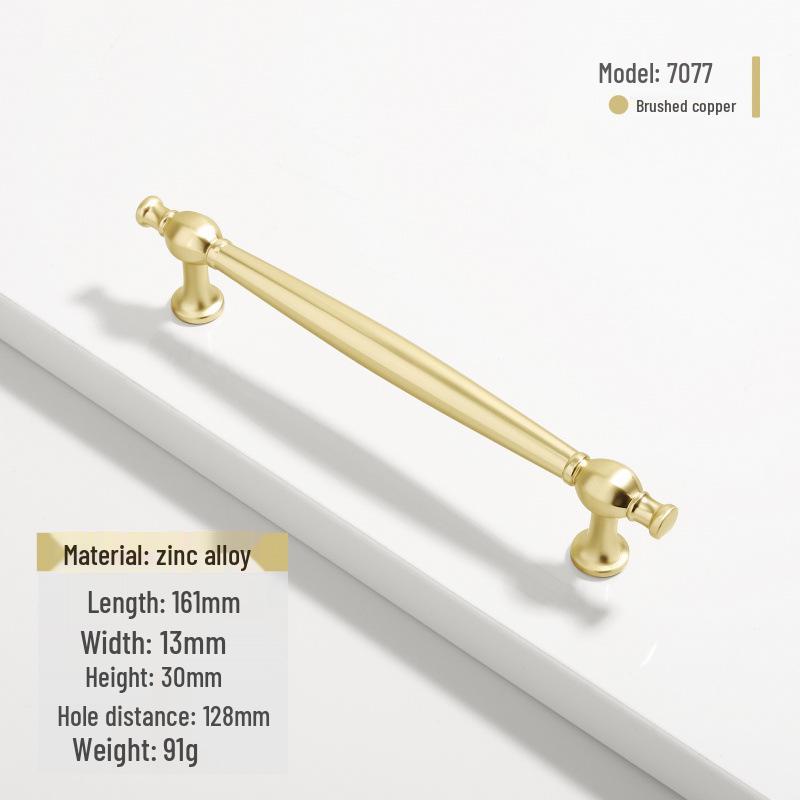 French Modern Gold Zinc Alloy Cabinet Handle