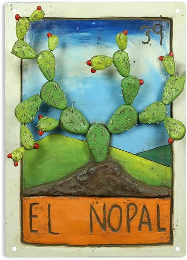 Tin Signs  Cactus El Nopal Mexican Sign Metal Tin Sign aluminum 20x30cm（7.8x11.8inch）