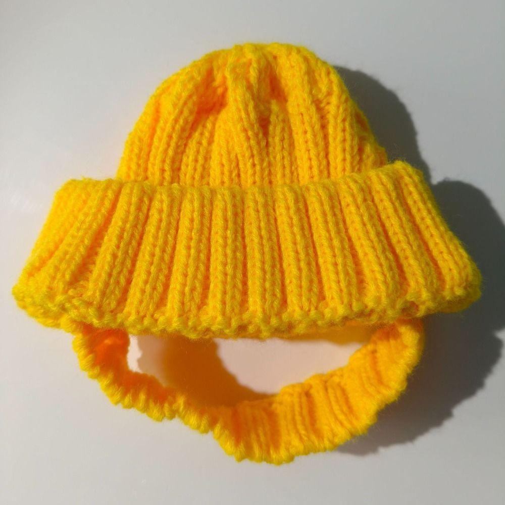 Ear-Exposed Pet Knitted Hat Cute Pet Ears Covers Headgear Dog Ear Muffs Winter