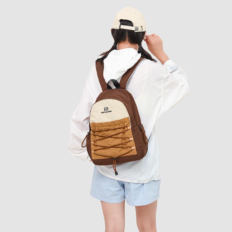 Schoolbag1011 New Female College Student Schoolbag Outdoor Backpack Mountaineering Bag Short-distance Travel Bag High-end Simple Backpack