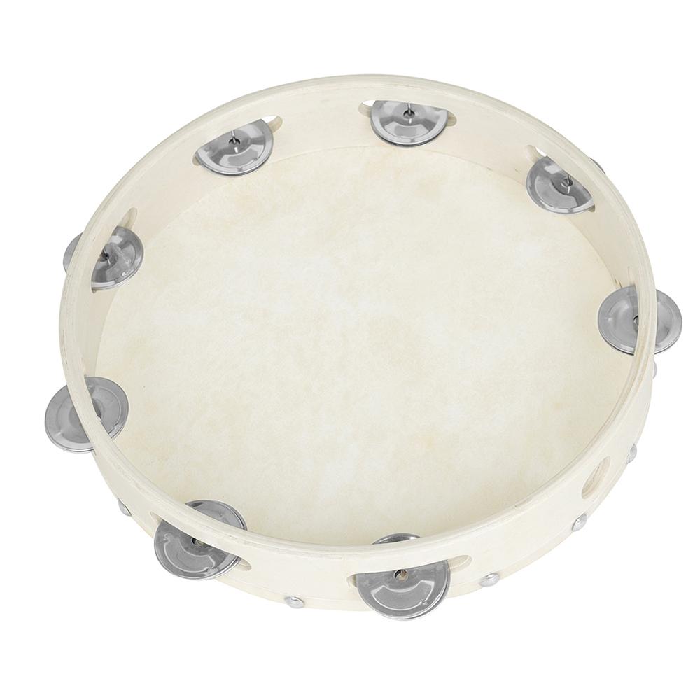 10 Inch Orff Tambourine Sheepskin Handshake Drum Children's Musical Instruments Tambourine Suit For Kids Enlightenment Education