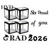 Event Decoration Box 4 Pcs 2026 Graduation Balloon Boxes So Pround of You Black with Letters for Class Grad Party Supplies