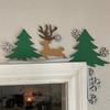 Christmas Door Top Ornament Hollowed Metal Snowman/Santa/Snowflake/Deer Door Top Decoration for Holiday Party
